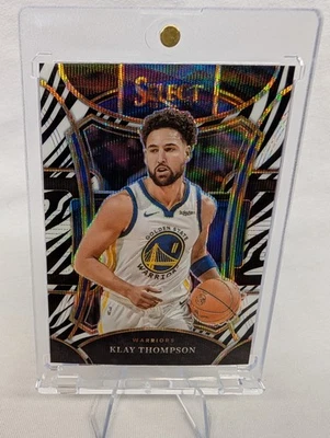 2023-24 Panini Select - Mezzanine Level Klay Thompson #398 Zebra Prizm - Image 1 of 4
