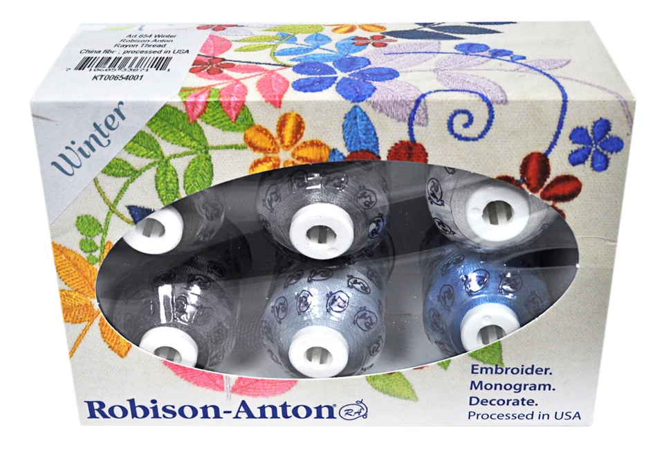Robison-Anton Rayon Mini King 6 Spool Gift Pack - Winter - Image 1 of 1