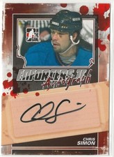 2013-14 ITG Enforcers Autographs #ACS Chris Simon In The Game