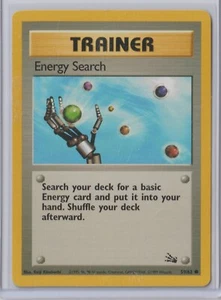 Pokémon 1999 English Fossil ENERGY SEARCH TRAINER 59/62 MINT Never Played Rare 2 - Picture 1 of 1
