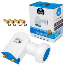 2 Teilnehmer Twin LNB 0,1dB DVB-S2 Full HDTV 3D 5K 4K LNC LMB SAT Wetterschutz