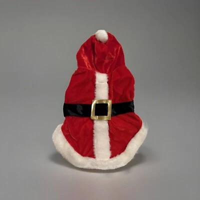 DOG Holiday SANTA SUIT With Hood.  Adorable! Santa Claus Christmas Size M - Image 1 of 3
