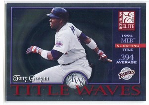 2001 Donruss Elite Title Waves 1 Tony Gwynn 1412/1994