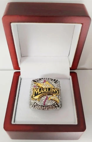 2003 Florida Marlins JOSH BECKETT World Series Championship Ring & Display Box Cover