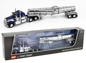 2021 DCP 1:64 *BLUE & WHITE* Kenworth W900A w/CHROME POLAR TANKER TRAILER NIB - Picture 1 of 9