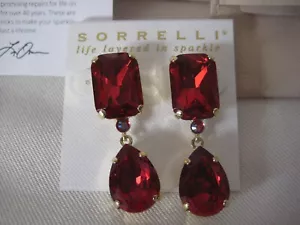 Pendientes colgantes Sorrelli EEP49BGCB arándano caja de oro brillante y bolsa para el polvo - Imagen 1 de 13