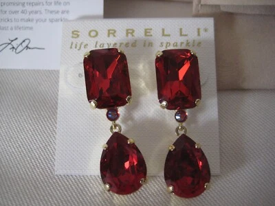 Pendientes colgantes Sorrelli EEP49BGCB arándano caja de oro brillante y bolsa para el polvo Foto 1 de 4