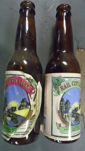 VINTAGE BEER BOTTLE LABEL Rail City Lager Ale Franklin County Brewery St. Albans - Picture 1 of 8