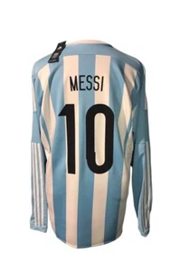CAMISETA DE FUTBOL ADIDAS ARGENTINA MANGA LARGA 2015 NEW HOME MESSI 10 - Imagen 1 de 3