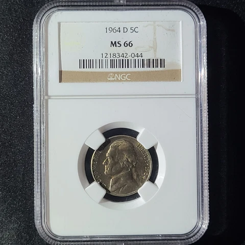 1964-D Jefferson Nickel NGC MS 66 Cover