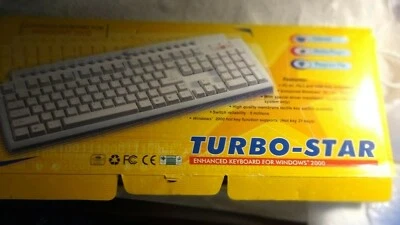 vintage Turbo Star--Classic Wired Keyboard Enhanced for Windows 2000 - Image 1 of 3