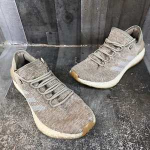 adidas Pure Boost Trace Khaki Men's 12 S81992 Athletic Running Sneakers Oatmeal - Picture 1 of 16