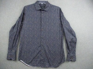 Bugatchi Shirt Medium Mens Animal Print Luxury Sport Classic 3 Way Stretch RARE - Picture 1 of 14