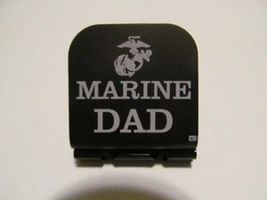Marine Dad Laser Etched Aluminum Hat Clip Brim-it - Picture 1 of 9
