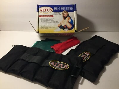 Pesas atléticas genuinas de tobillo y muñeca ALTUS ajustables 1-5 libras. Par Foto 1 de 4