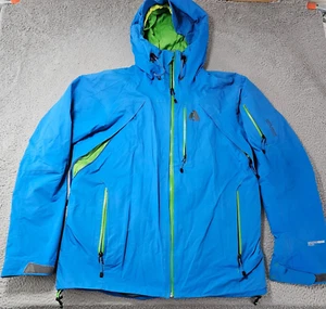 Eddie Bauer Jacket Mens Small Blue Full Zip First Ascent Weather Edge Hooded - Picture 1 of 15