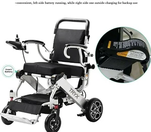 400W Foldable Electric Wheelchair, 13.2AH, Dual Battery, Only 52 lbs Total - Picture 1 of 7