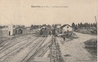 77 CPA EGREVILLE - La Gare et le dépôt