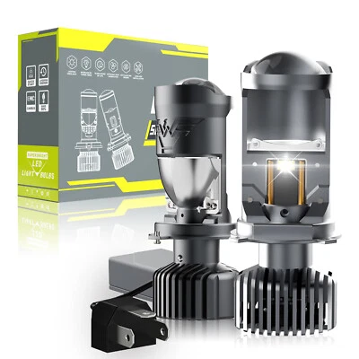 H4 9003 LED Headlight Bulbs High Low Beam Conversion Kit 6000K White Canbus - Image 1 of 4