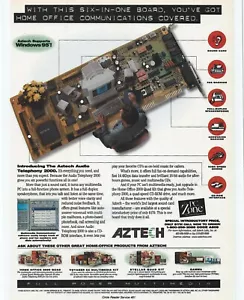 Vintage/Retro Aztech Audio Telephony 2000 Print Ad Promo 1995 - Picture 1 of 2