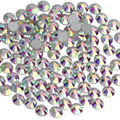 Gemas de espalda plana de diamantes de imitación AB de cristal de alta calidad para uñas ropa decoración artesanal Foto 1 de 4