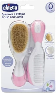 Chicco Spazzola e pettine morbide setole naturali colore Rosa - Foto 1 di 1