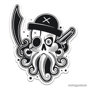 Pirate Octopus Sword, Vinyl Decal Sticker, Indoor Outdoor, 3 Sizes, #12034 - Picture 1 of 1