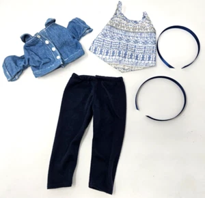 Muñeca 18" Bestia en Conjunto de Pantalones Azul con Chaqueta, Top, Cintas ¡Se Adapta a American Girl! - Imagen 1 de 5