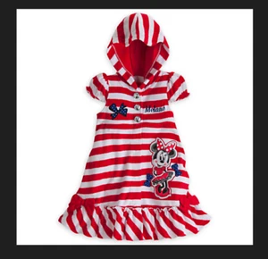 [Disney Store] Minnie Mouse Red and White Cover Up for Girls - 4 and 5/6 - New - Picture 1 of 2