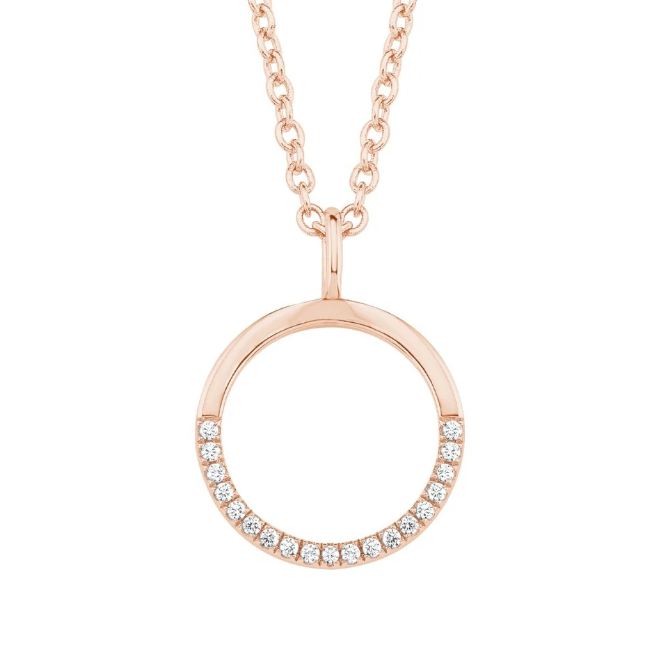 Collar mujer S.Oliver Jewel plata circonita oro rosa círculo 2026070 Foto 1 de 1