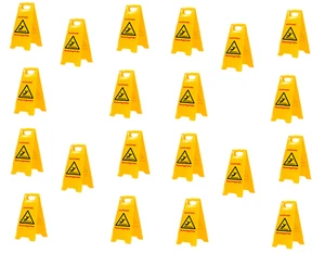 AKTION  20 Stück Warnschild-Vorsicht Rutschgefahr-Vorsicht Glatt Super Qualität - Picture 1 of 2