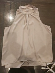 Prologue Tank Top Women's XXL Beige/Taupe Brown Sleeveless Career Shirt - Picture 1 of 15