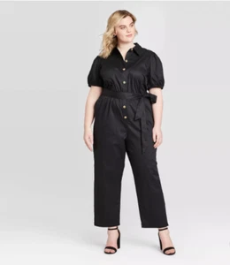 Mono para mujer Puff de cuello corto - Quién qué ropa - negro - XS/M - C284 - Imagen 1 de 7