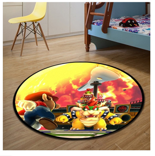 Super Mario & Bowser Circle Floor Rug Carpet Doormat Non-slip FACTORY ...