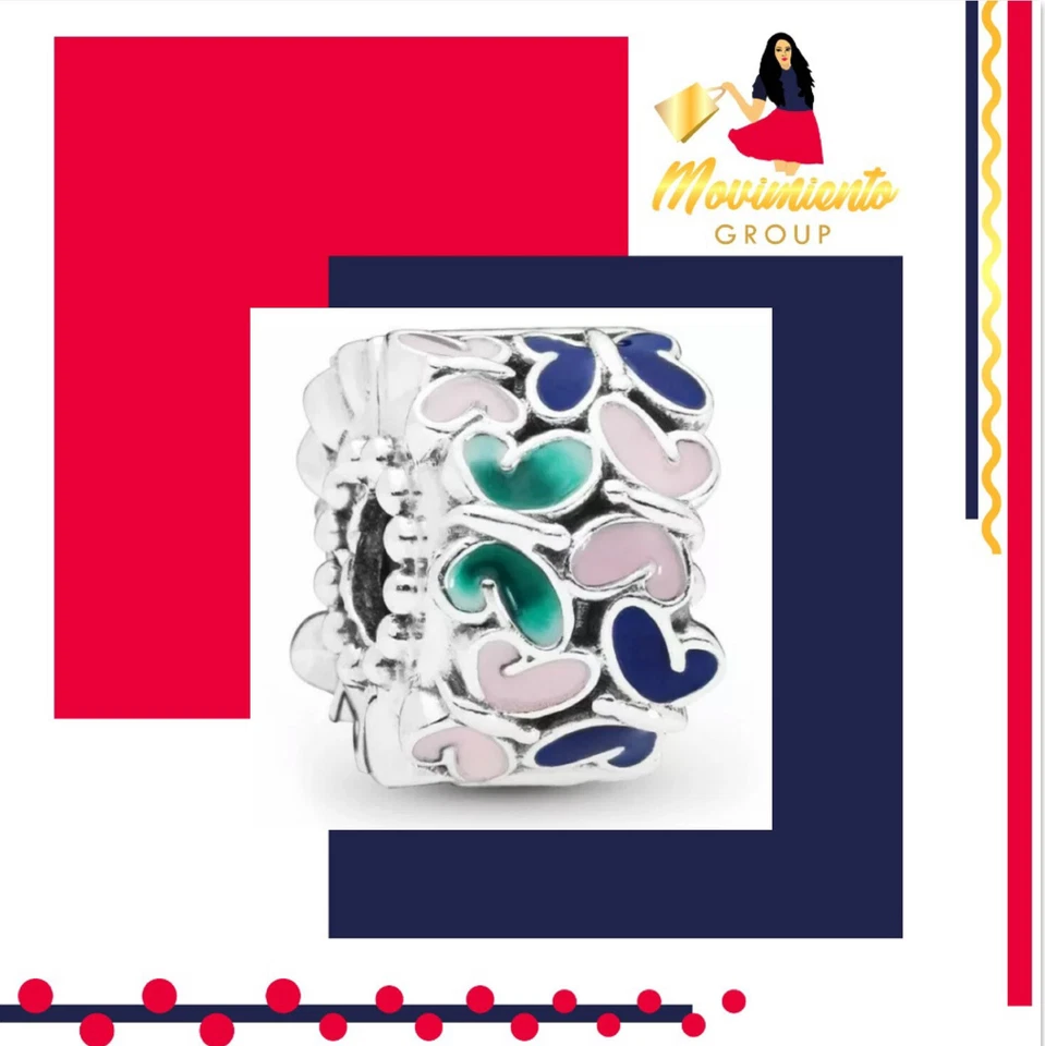 Authentic PANDORA 925 Ale Butterfly Arrangement Clip Charm 797863ENMX