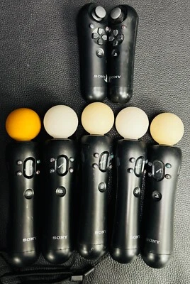 Lot of 5x Sony PlayStation Move Controllers & 2x Joystick FOR PARTS OR REPAIR — 第 1/2 张图片