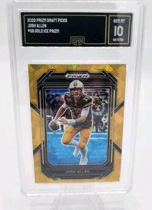 Josh Allen 2023 Prizm Draft Picks #58 Gold Ice Prizm GMA Graded GEM Mint 10 - Bild 1 von 2