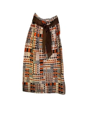 Vintage 60s Cottagecore Small Handmade Skirt Rainbow Quilted Patchwork - Photo 1/4