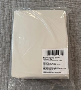 NWT The Company Store Twin Fitted Sheet Only Ivory 100% Pima Cotton - Picture 1 of 4