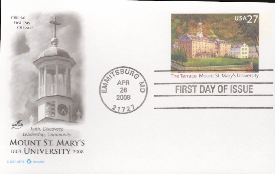 2008 FDC Postal Card- Scott# UX553 - Art Craft Cachet  UA - Image 1 of 1