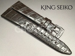 King Seiko SDKA003 6L35-00F0 20mm Dark Brown Crocodile Leather Strap with Buckle - Picture 1 of 10