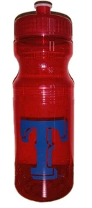 MLB Texas Rangers Athletic Red Water Bottle BPA-Free 22 Oz USA Made - Picture 1 of 4