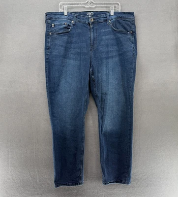 Chaps Jeans Mens 40X30 Blue Denim Stretch Straight Fit 5-Pocket Design - Image 1 of 4