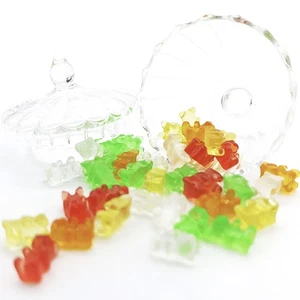 20Pcs Mini Resin Colorful Bear Ornaments DIY Crafts Dollhouse Candy Decorati.R2 - Picture 1 of 5