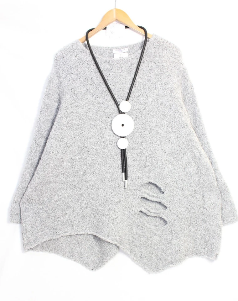 Moonshine Pullover 48 50 52  Oversize  Lagenlook Grau Neu - Bild 1 von 1