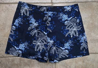 Pantalones Cortos BANANA REPUBLIC Estampado Floral Azul Marino Informales Verano Talla 12 Foto 1 de 4