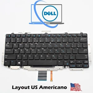 Keyboard Dell E7270 International US Layout 0CHC9T + Backlit Frame - Picture 1 of 2