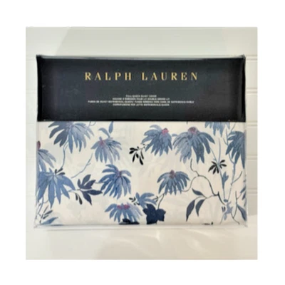 Ralph Lauren~1 EDREDÓN Queen~Adelaida~Floral~100% Algodón~Azul~Precio de venta sugerido por el fabricante $355~NUEVO CON ETIQUETAS Foto 1 de 4