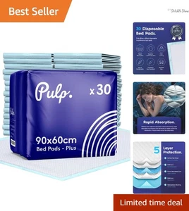 Disposable Incontinence Pads 60x90cm | Soft Cotton & Leak Protection, 30 Count - Picture 1 of 10