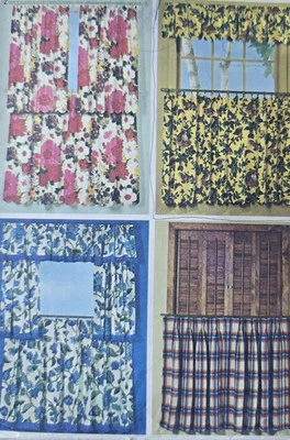 1980s Cafe Curtain Kitchen Valance Simplicity 5551 Sewing Pattern Uncut  - Image 1 of 3